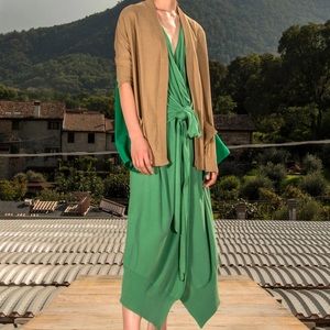 Maison Flaneur Wrap Belted Duster Cardigan